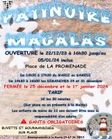 PROGRAMME DE LA PATINOIRE 2023 © Mairie de Magalas