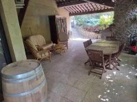 Sous le patio &copy; DUBREIL GITE A COEUR VAILLANT